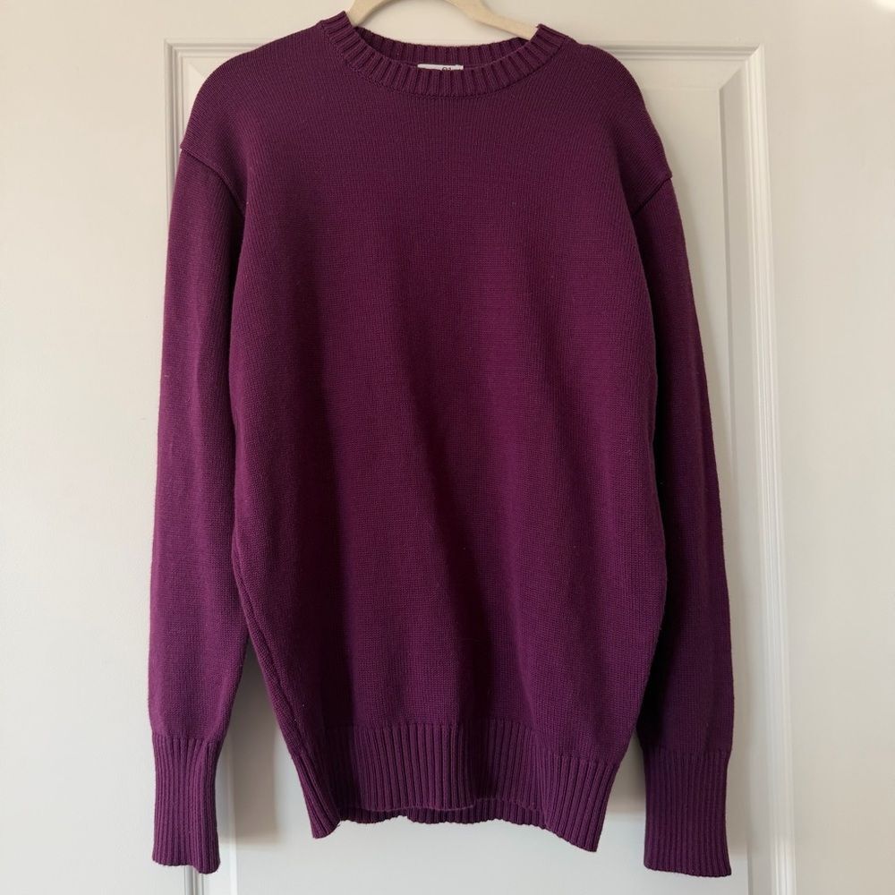 Rue21 Plum Purple Crewneck Sweater XS | Ribbed Trim Long Sleeve Knit